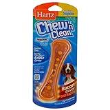 HARTZ Chew 'n Clean Dental Duo Bacon Flavored Dog Chew Toy - 1 Count(Pack of 1),Medium