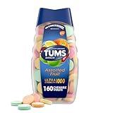 TUMS Ultra Strength Antacid Tablets for Chewable Heartburn Relief and Acid Indigestion Relief, Assorted Fruit - 160 Count