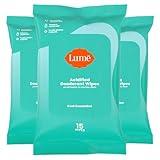 Lume Acidified Deodorant Wipes - 24 Hour Odor Control - Aluminum Free, Baking Soda Free, Skin Loving - 15 Count (Pack of 3) (Cool Cucumber)