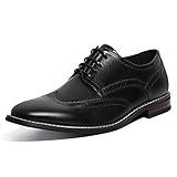 Mofri Men's Dress Shoes Size 11 Formal Wingtip Oxford Black Dress Shoes for Men Brogue