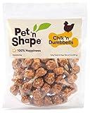 Pet 'n Shape Chik 'n Rice Dumbbells - Natural Dog Treats, Chicken, 1 Pound