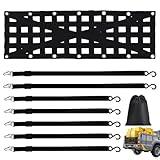 Heavy Duty Tailgate Net for Truck Bed, 54"x17.7" Cargo Net, Truck Bed Extender Tailgate Cargo Net with Adjustable Buckle Straps, for Pickup, Trailer, Truck, Boat, Jeep, SUV (54'' x 17'')