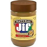 Jif Natural Creamy Peanut Butter Spread and Honey, 16 Ounces, Contains 80% Peanuts