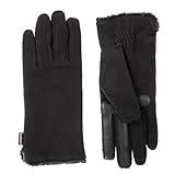 isotoner Women's Stretch Fleece Touchscreen Texting Cold Weather Gloves with Warm, Soft Lining, smartDRI Black, One Size