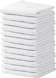 Towel and Linen Mart White Salon Towels, Pack of 12 (Not Bleach Proof, 16 x 27 Inches) Highly Absorbent Towels for Hand, Salon, Gym, Beauty, Spa, and Home Hair Care (White)