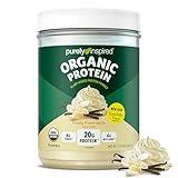 Purely Inspired Plant-Based Protein Powder for Men & Women, Creamy French Vanilla (16 Servings) - Vegan & Organic - 20g of Pea Protein Powder for Smoothies & Shakes - Dairy-Free, & Gluten-Free