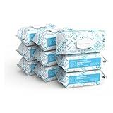 Amazon Elements Baby Wipes, Unscented, Hypoallergenic, 810 Count, Flip-Top Packs, Pack of 9