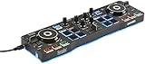 Hercules DJ DJControl Starlight | Pocket USB DJ Controller with Serato DJ Lite, Touch-Sensitive Jog Wheels, Built-in Sound Card and Built-in Light Show