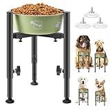 Adjustable Dog Bowl Stand - Dog Feeder Bowl Holder - Elevated Dog Water Bowl Stand for Pet - Raised Dog Bowl Stand - Adjustable Dog Water Bowl Holder for Large, Medium & Small Dogs (Bowl Not Included)