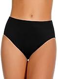 Miraclesuit Women's Swimwear Basic Pant High Waist Slimming Brief Bathing Suit Bottom, Black, 16