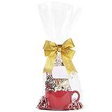 Cellophane Bags 10x20 Inches,20 Pcs Cellophane Gift Bags for Small Baskets and Mugs