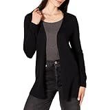 Amazon Essentials Women's Lightweight Open-Front Cardigan Sweater (Available in Plus Size), Black, Large