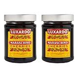 Luxardo Gourmet Cocktail Maraschino Cherries | for Old Fashioned, Manhattan and Desserts | Packed in Special Protective Bubble | Approximately 65 Cherries Per 400G Jar. [Pack of 2]