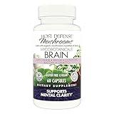 Host Defense MycoBotanicals Brain* Capsules - Brain Support Supplement with Lion's Mane, Reishi & Cordyceps Mushroom - Herbal Supplement for Memory & Focus Support - 60 Capsules (30 Servings)*