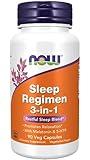 NOW Foods Supplements, Sleep Regimen 3-In-1, With Melatonin, 5-HTP and L-Theanine, Restful Sleep Blend*, 90 Veg Capsules