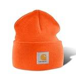 Carhartt Men's Knit Cuffed Beanie, Bright Orange, One Size