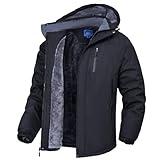 Winter Jackets for Men Winter Coats for Men Rain Waterproof Work Jackets Coats for Men Fleece Thermal Warm Snowboard Ski Snow Suit Softshell Jacket Coats for Men Raincoat Black L