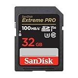 SanDisk 32GB Extreme PRO SDHC UHS-I Memory Card - C10, U3, V30, 4K UHD, SD Card - SDSDXXO-032G-GN4IN