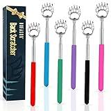 HOFASON 6 Pack Back Scratcher for Men Women, Christmas Stocking Stuffers Novelty Idea Bear Claw Telescopic Scratcher Back Massager Tool, Festival Birthday Christmas Gifts Extendable Back Scratcher