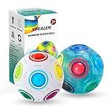 Vdealen Magic Rainbow Puzzle Ball, Fidget Ball Puzzle Brain Teaser Fidget Toy for Boys & Girls- Birthday Party Easter Valentines Day Christmas Stocking Stuffers for Kids Teen & Adults-2 Pack