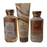 Bath & Body Works Warm Vanilla Sugar Body Set | Shower Gel, Body Lotion & Body Cream