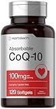 Horbäach CoQ10 100mg Softgels | 120 Count | Non-GMO and Gluten Free Supplement