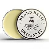 Beard Balm for Men - Leave in Beard Conditioner - Unscented Beard Styling Balm Made with Naturally Derived Beard Butter, Argan & Jojoba Beard Oils Styles (2 Ounce (Pack of 1), Unscented)