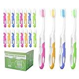 EasyHonor Travel Toothbrush Bulk, Folding Toothbrush with Toothbrush Box,Soft Potable Travel Size Toothbrush, Individually Wrapped Toothbrush for Travel Camping School Home Supplies.(20 Pcs)