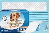 HONEY CARE All-Absorb, X-Large 28" x 34", 40 Count, Dog and Puppy Training Pads, Ultra Absorbent and Odor Eliminating, Leak-Proof 5-Layer Potty Training Pads with Quick-Dry Surface, Blue