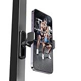 APPS2Car Gym Magnetic Phone Holder, 360 Adjustable, Compatible with 4.7-6.5" Smartphones, Alloy Base and Joint, Black