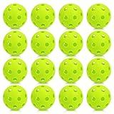 16 Pack 2.83 Inch Plastic Baseballs Practice Balls Hollow Softball Training Balls Lightweight Batting Practice Balls Plastic Softballs for Hitting Indoor Outdoor (Chartreuse)