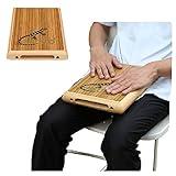 GECKO Travel Cajon,Cajon Box Drum Percussion Instrument Zebra Wood with Internal Guitar Strings Compact Size Portable Cajon