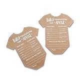 Kate Aspen Baby Prediction Cards For Baby Shower/Advice Cards/Baby Shower Decorations, (Set of 50), One Size, kraft, white, 28440NA