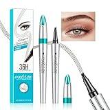 Microblading Eyebrow Pen, Eyebrow Pencil with Premium 4-Prong Micro-Fork Tip Applicator, Microblade Eyebrow Pen-Lift Your Brows Like Your Natural Brows, Stay on All Day, Smudge-Proof(Dark Brown)