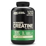 Optimum Nutrition Micronized Creatine Monohydrate Powder, Unflavored, Keto Friendly, 120 Servings (Packaging May Vary)