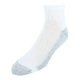 Hanes mens Double Tough Ankle 6-pair Pack, Available in Big & Tall Yoga Socks, White/Grey Foot Bottom, 6 12 US