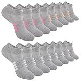 eallco 8 Pairs Ankle Socks for Women Running Athletic Cotton Low Cut Socks Cushioned