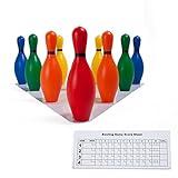 Champion Sports Multicolored Bowling Set with Plastic Pins - Ball Sold Separately