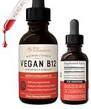 Vegan Vitamin B12 Sublingual Liquid Drops by Live Conscious- Methylcobalamin Max Strength B12 5000mcg Formula - Vegan B 12 Vitamin Support Energy, Promote Memory & Aid Immune System - 60 Serving