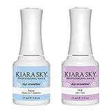 KIARA SKY Professional Nail Oil | Dip Manicure Nail Liquid Essentials | Long Lasting Nail Cleaner Tool | Beauty Essentials Nail Design Tools Oil | Nail Repair Treatment Oil 0.5 fl oz, (Top & Base Duo)