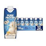 Pure Protein Vanilla Protein Shake, 30g Complete Protein, Vitamins A, C, D, and E plus Zinc to Support Immune Health, Ready to Drink and Keto-Friendly, 11oz Bottles, 12 Pack