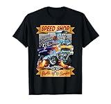 Retro Speed Shop Hotrod Classic Muscle Car Cartoon Graphic T-Shirt