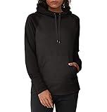 Hanes womens Sport Performance Fleece Pullover Hoodie Hoody, Black Solid/Black Heather, Medium US