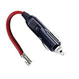 KUNCAN Replacement Cigarette Lighter Plug - 12 Volt Male Cigar Plug with Leads Car Adapter Dc Battery Charger Connectors 12V Power Supply for Auto Accessories with LED Lights 15A