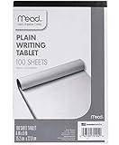 Mead Writing Tablet, 6" x 9" Paper Pad, Plain Note Pad, 100 Sheets (70104)