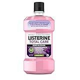 Listerine Total Care Alcohol-Free Anticavity Fluoride Mouthwash, 6 Benefit Oral Rinse to Help Kill 99% of Germs That Cause Bad Breath, Strengthen Enamel, Fresh Mint Flavor, 500 mL