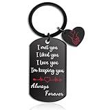 Romantic Gifts for Her Him Sweetest Day Gifts for Girlfriend Wife Boyfriend Husband Anniversary Birthday Gift Idea Gifts for Couples Love You Always Forever Key chains Women Men