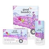 Good Laundry Lavender Detergent Sheets, Scent Booster, & Dryer Sheet Bundle - No Plastic Jugs, Eco-Friendly, Zero Harsh Chemicals, Hypoallergenic - Based in the USA