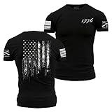 Grunt Style 1776 Flag Men's T-Shirt (Black, Medium)