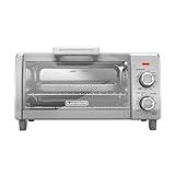 BLACK+DECKER 4-Slice Crisp 'N Bake Air Fry Toaster Oven, TO1787SS, 5 Cooking Functions, 30 Minute Timer, Stainless Steel